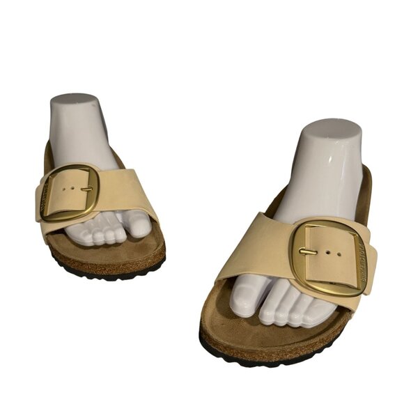 Birkenstock Shoes - Birkenstock Madrid Big Buckle Sandal Beige Natural Leather, Size 41 WORN ONCE